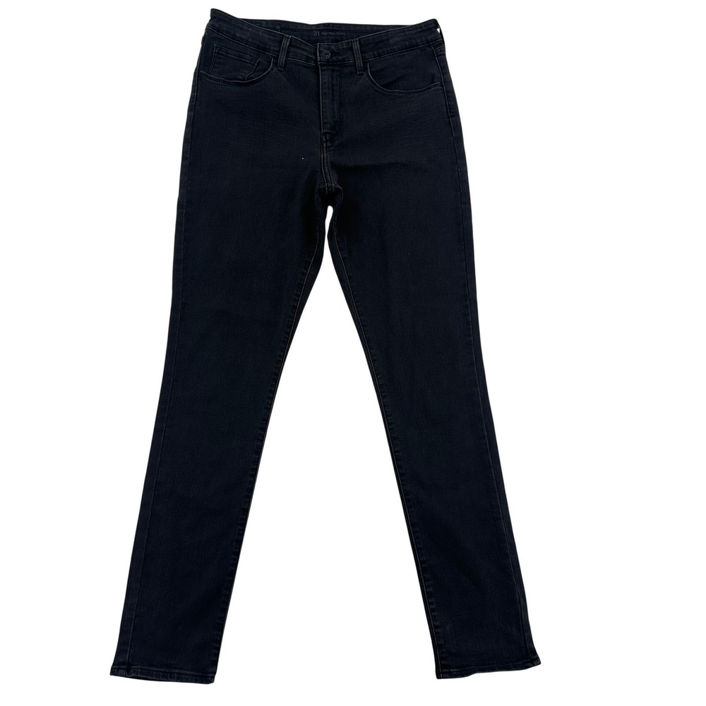 Levi's 31 High Rise Slim Jeans Black  Minimalist Core Cozy Women Size 31 W 32 L